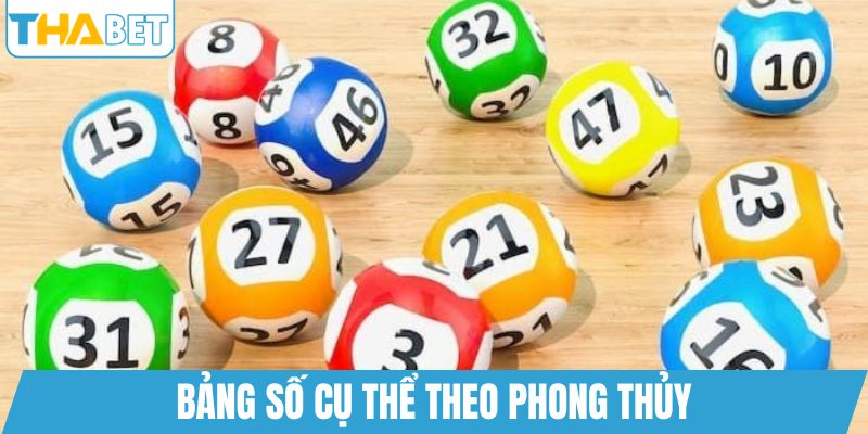 Bảng số cụ thể theo phong thủy